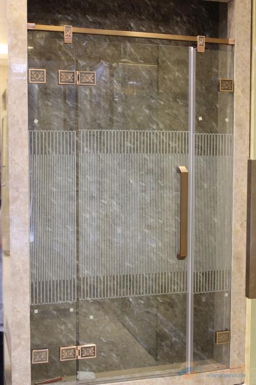 厂家定做304不锈钢平开门淋浴房      门一字型隔断玻璃门