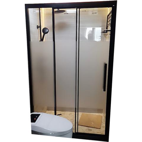 伊莎贝勒淋浴房工厂店:三门联动厕所卫生间干湿分离浴室隔断钢化玻璃